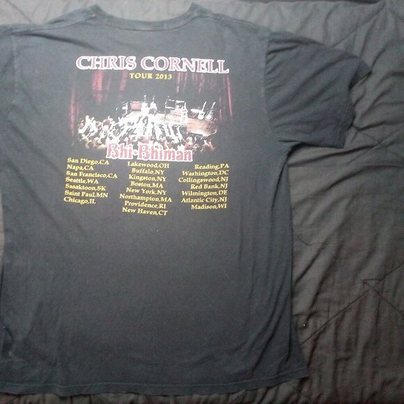 Chris Cornell Bhi Bhiman 2013 Tour T-Shirt - Picture 4 of 5